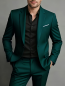 Preview: Slim-Fit Herren-Anzugset, 2-teilig | Unifarbenes Sakko und Hose – perfekt für Hochzeiten, Business und Partys – Ideal für Trauzeugen, Abschlussbälle und Firmenveranstaltungen – Festliche Kleidung für jede Jahreszeit