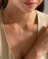 Preview: ZephyrHome Vergoldete gepflasterte Kreuzkette mit gedrehter Krone für Damen, 14 Karat drehbare Krone mit Zirkon, elegante Kreuzanhänger-Kette für Frauen, modische Goldkette mit Krone und Kreuzsymbol