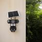 Preview: 4K WLAN-Solar-Überwachungskamera für den Außenbereich mit drei Objektiven, 360°-PTZ-Funktion, Farbnachtsicht, IP66 wasserdicht, Bewegungserkennung, Cloud- und TF-Speicher