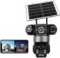 Preview: 4K WLAN-Solar-Überwachungskamera für den Außenbereich mit drei Objektiven, 360°-PTZ-Funktion, Farbnachtsicht, IP66 wasserdicht, Bewegungserkennung, Cloud- und TF-Speicher