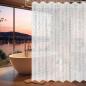 Preview: Transparenter Duschvorhang 180 x 200 cm mit 3D-Kieselsteinmuster, wasserdicht, PEVA, für die Badewanne, inklusive 12 Duschvorhangringen
