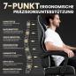 Preview: Gaming-Stuhl – Ergonomischer Gaming-Stuhl mit Fußstütze, Kopfstütze und Lendenwirbelstütze, höhenverstellbar, belastbar bis 150 kg, gepolstert, drehbar, schwarz