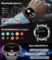 Preview: Militär-Smartwatch für Herren mit 1000 mAh Akku, großem 1,75-Zoll-HD-Touchscreen, LED-Beleuchtung, 3 Armbändern, über 110 Sportmodi, Herzfrequenz- und Schlafüberwachung, IP68 wasserdicht, kompatibel mit iOS und Android