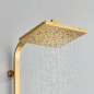 Preview: Luxuriöses Golden Duschsystem mit 3 Funktionen, Regendusche und Handbrause