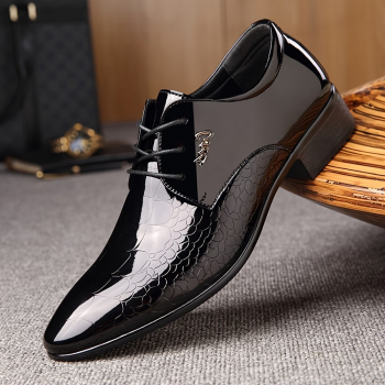 Preview: Elegante Herrenschuhe für Business und Freizeit, Loafer für junge Männer, Krokodilmuster, perfektes Geschenk, auch für Studenten geeignet, ideal für Hochzeiten, Arbeit, Pendeln und Partys