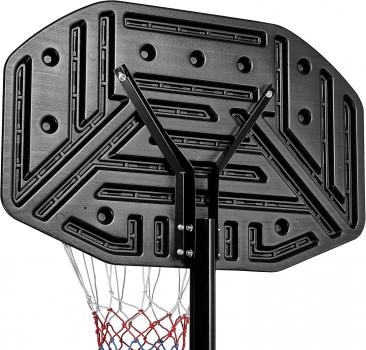 Basketballständer mit Rollen, höhenverstellbar (275–363 cm), mit Wasser/Sand befüllbar, für drinnen und draußen