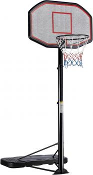 Basketballständer mit Rollen, höhenverstellbar (275–363 cm), mit Wasser/Sand befüllbar, für drinnen und draußen