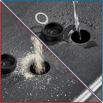 Basketballständer mit Rollen, höhenverstellbar (275–363 cm), mit Wasser/Sand befüllbar, für drinnen und draußen