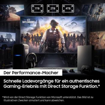 Preview: Samsung 990 PRO NVMe M.2 SSD, 2 TB, PCIe 4.0, 7450 MB/s Lesen, 6900 MB/s Schreiben, Interne SSD, Interne SSD für Gaming und Videobearbeitung, Schwarz, MZ-V9P2T0BW