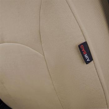 Preview: Komplettes Autositzbezug-Set, Universal (Niedrige Rückenlehne – Polyester, Beige)