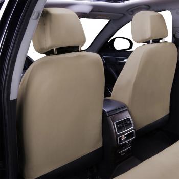 Komplettes Autositzbezug-Set, Universal (Niedrige Rückenlehne – Polyester, Beige)