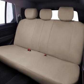 Komplettes Autositzbezug-Set, Universal (Niedrige Rückenlehne – Polyester, Beige)