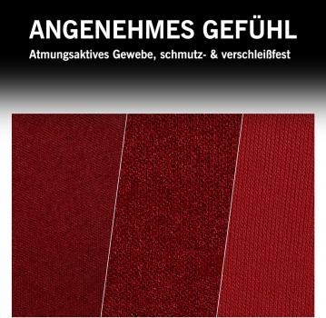 Universelles Autositzbezug-Set, atmungsaktiv, strapazierfähig, waschbar, 5-Sitzer-Schutzbezüge für Vordersitze und Kopfstützen, Schutz für den Fahrzeuginnenraum in allen vier Jahreszeiten, schmutzabweisend (Schwarz Rot)