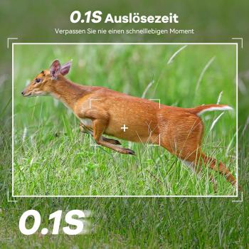 4G LTE Wildkamera mit Smartphone-App, 2,7K Solar-Wildkamera mit SIM-Karte, PIR-Bewegungsmelder, Nachtsicht, 120°-Weitwinkel, IP66, 64 GB SD-Karte und 7800-mAh-Akku