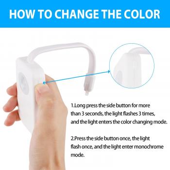 LED-WC-Licht in 32 Farben – Toilettenlicht, Toilettensitzlicht mit Bewegungserkennung und wasserdichter Funktion, Badezimmer-Nachtlicht