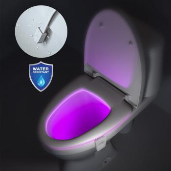 LED-WC-Licht in 32 Farben – Toilettenlicht, Toilettensitzlicht mit Bewegungserkennung und wasserdichter Funktion, Badezimmer-Nachtlicht