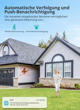 Preview: 2,5K-Außenkamera – 2,4/5-GHz-WLAN-360°-PTZ-Überwachungskamera mit Dual-Objektiv, Farbnachtsicht, intelligenter Verfolgung, Zwei-Wege-Audio, kostenlosem Cloud-Speicher und Schutzart IP66