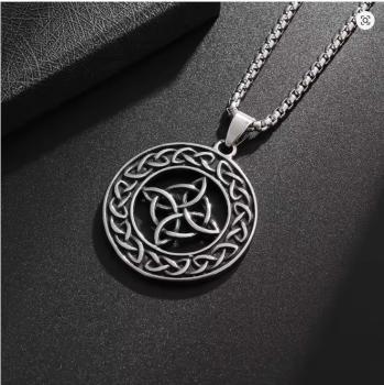 Irische Hexerei, Hexenknoten-Anhänger, Vintage-Knoten, Glücksknoten, Irische keltische Dreifaltigkeitsknoten-Halskette, Herren- und Damen-Amulett