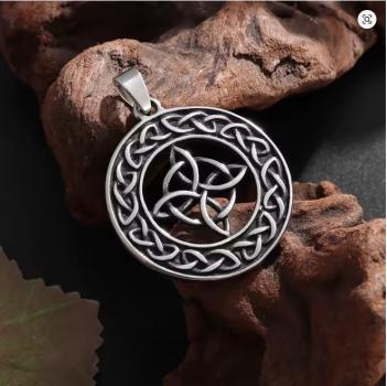 Irische Hexerei, Hexenknoten-Anhänger, Vintage-Knoten, Glücksknoten, Irische keltische Dreifaltigkeitsknoten-Halskette, Herren- und Damen-Amulett