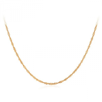 Luxuriöse Halskette mit 6 Karat blauem Saphir-Kristall und Diamant-Anhänger – Roségold-Halskette