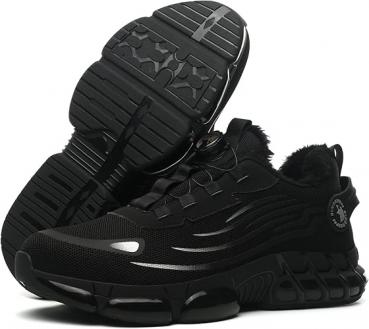 Sicherheitsschuhe für den Winter, Unisex Sportliche Arbeitsschuhe Leichte Trends Drehknopf Durchtritt- und Stoßfestigkeit