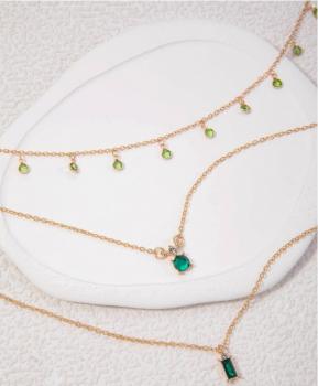2-teiliges Set aus Quastenkette mit Diamantdekor aus Legierung