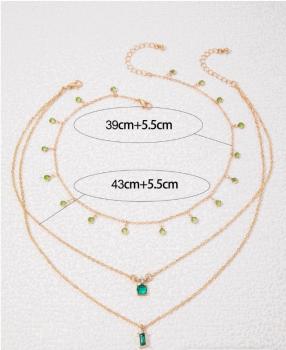 2-teiliges Set aus Quastenkette mit Diamantdekor aus Legierung
