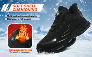Preview: Sicherheitsschuhe für den Winter, Unisex Sportliche Arbeitsschuhe Leichte Trends Drehknopf Durchtritt- und Stoßfestigkeit