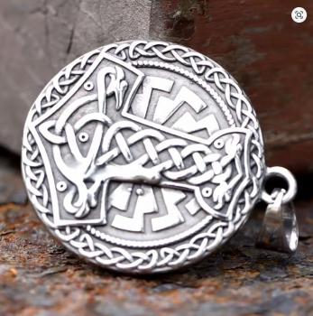 Neuer Edelstahl-Wikinger-Anhänger mit Thorshammer und keltischem Knoten, Runenanhänger für Herren, Vintage-Schmuck
