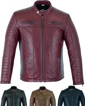 Texpeed Lederjacke herren schaffell echtleder - Lässige motorrad bikerstil jacke mantel