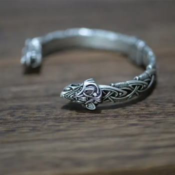 Wikinger-Wolfskopf-Armband – Unisex-Talisman