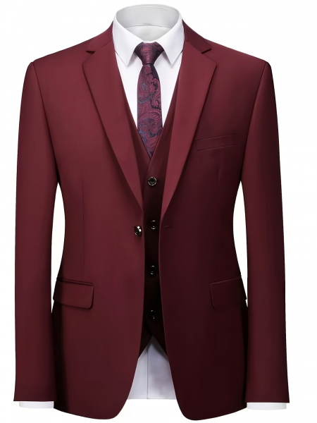 Slim-Fit Herren-Anzugset, 2-teilig | Einfarbiges Sakko und Hose für Hochzeiten, Business und Partys – perfekt für Trauzeugen, Abschlussbälle und Firmenveranstaltungen – formelle Kleidung für jede Jahreszeit