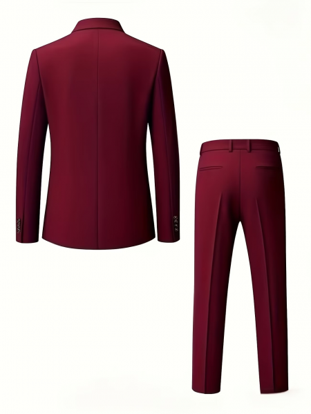 Slim-Fit Herren-Anzugset, 2-teilig | Einfarbiges Sakko und Hose für Hochzeiten, Business und Partys – perfekt für Trauzeugen, Abschlussbälle und Firmenveranstaltungen – formelle Kleidung für jede Jahreszeit