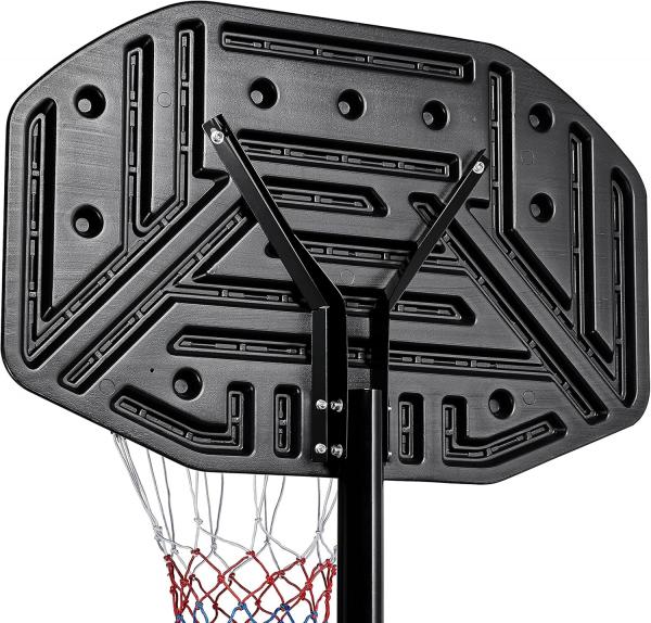 Basketballständer mit Rollen, höhenverstellbar (275–363 cm), mit Wasser/Sand befüllbar, für drinnen und draußen