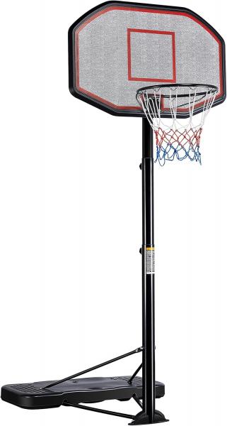 Basketballständer mit Rollen, höhenverstellbar (275–363 cm), mit Wasser/Sand befüllbar, für drinnen und draußen