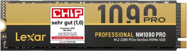 1 TB PCIe 5.0 Gen5 NVMe SSD NM1090 Pro, bis zu 14.000 MB/s, fortschrittliches Wärmemanagement, DirectStorage-fähige interne SSD, ideal für KI-Anwendungen, Gaming und Content-Erstellung