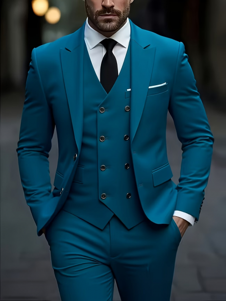 Slim-Fit Herren-Anzugset, 2-teilig | Einfarbiges Sakko und Hose für Hochzeiten, Business und Partys – perfekt für Trauzeugen, Abschlussbälle und Firmenveranstaltungen – formelle Kleidung für jede Jahreszeit