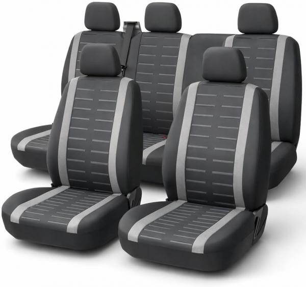 4er-Set Sitzbezüge – Universell passend für alle Automodelle – Schutzbezüge für Vorder- und Rücksitze – Kompatibel mit Seitenairbags