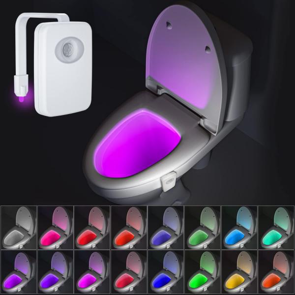 LED-WC-Licht in 32 Farben – Toilettenlicht, Toilettensitzlicht mit Bewegungserkennung und wasserdichter Funktion, Badezimmer-Nachtlicht