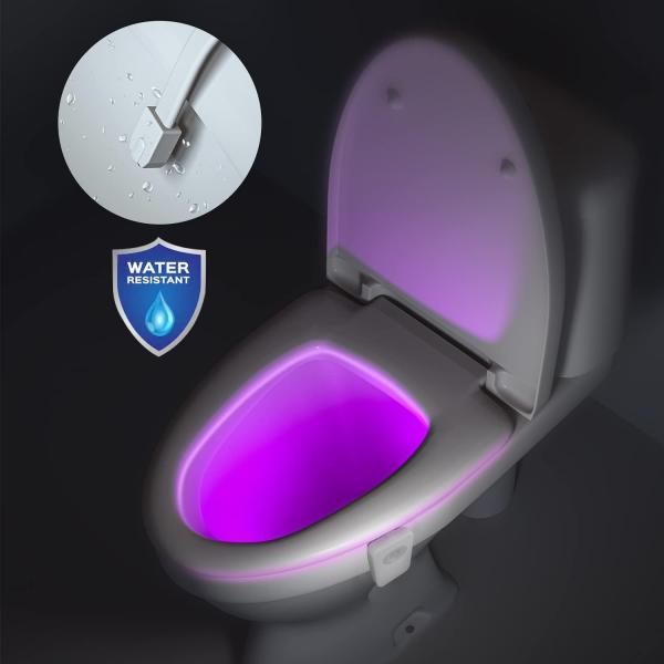 LED-WC-Licht in 32 Farben – Toilettenlicht, Toilettensitzlicht mit Bewegungserkennung und wasserdichter Funktion, Badezimmer-Nachtlicht