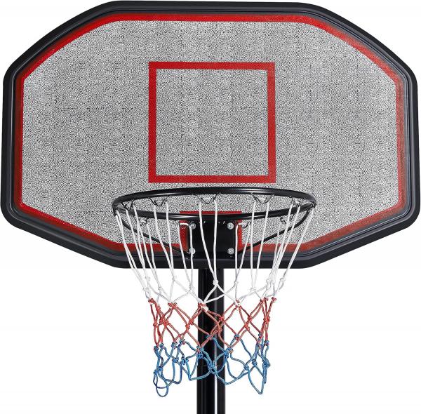 Basketballständer mit Rollen, höhenverstellbar (275–363 cm), mit Wasser/Sand befüllbar, für drinnen und draußen