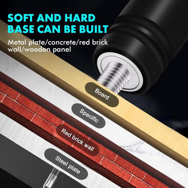 Manuelles Nagelgerät mit Schalldämpfer, 5-stufige Einstellung für Ziegelwände, Betonwände, Kabelkanäle aus Aluminium und dicke Holzplatten