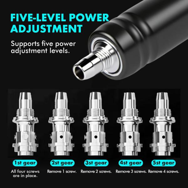 Manuelles Nagelgerät mit Schalldämpfer, 5-stufige Einstellung für Ziegelwände, Betonwände, Kabelkanäle aus Aluminium und dicke Holzplatten