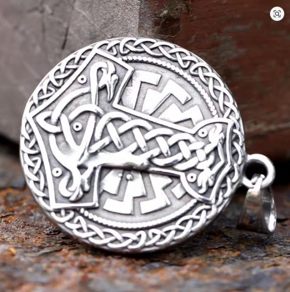 Neuer Edelstahl-Wikinger-Anhänger mit Thorshammer und keltischem Knoten, Runenanhänger für Herren, Vintage-Schmuck