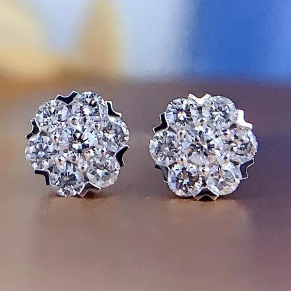 Trendige Moissanit-Ohrstecker für Damen – Hochzeits-, Party- & Brautschmuck