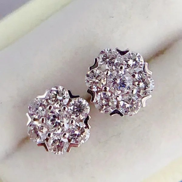 Trendige Moissanit-Ohrstecker für Damen – Hochzeits-, Party- & Brautschmuck