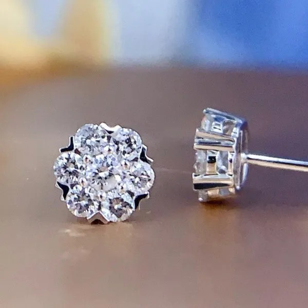 Trendige Moissanit-Ohrstecker für Damen – Hochzeits-, Party- & Brautschmuck