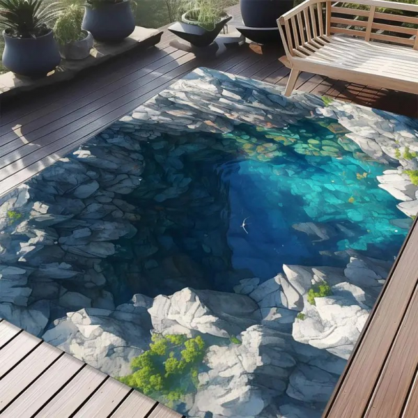 Fußmatte mit visueller Illusion
